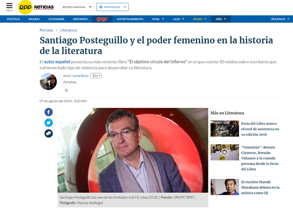 Santiago Posteguillo RPP Noticias